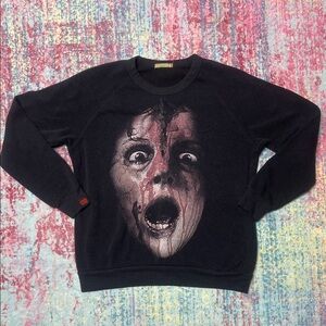 Alternative Black Graphic Face Sweatshirt